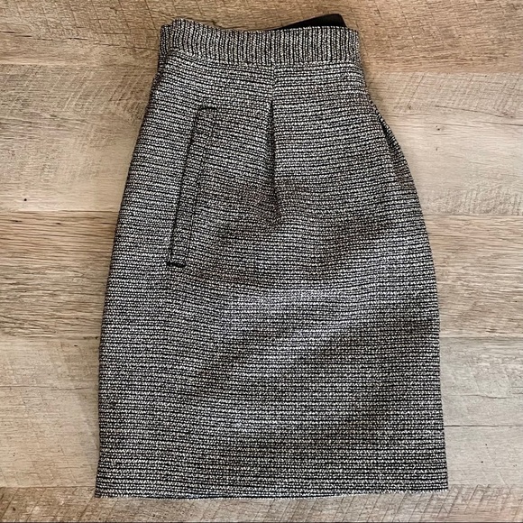 🌺 Madewell Broadway & Broome Metallic A-Line Mini Skirt Size 4 - Picture 3 of 8